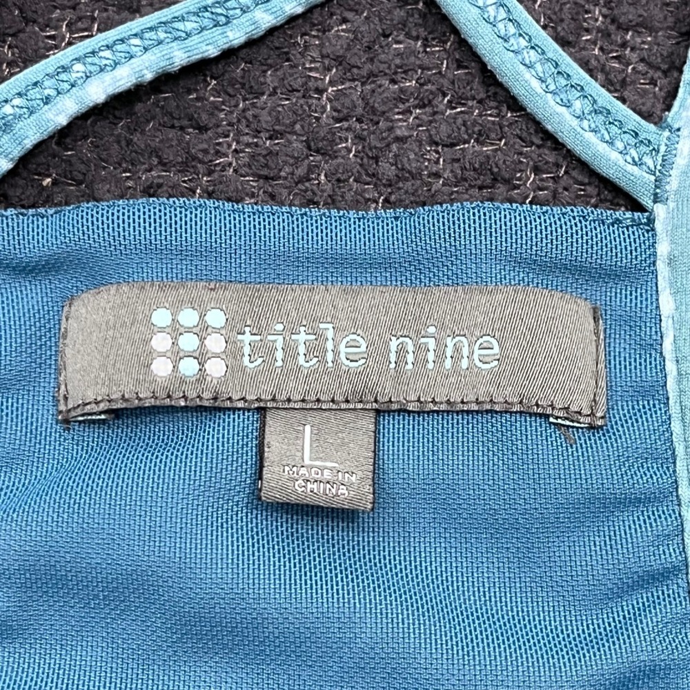 Title Nine Diamalete Blue White Stripe Active Dress Womens Large Strappy Back L - Picture 3 of 8